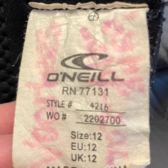 O’Neill 3/2MM Youth Size 12 Full length wetsuit - Ultraflex Epic